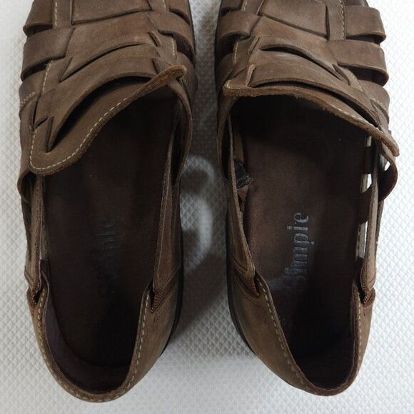 Vintage 90s Grunge Mens 12 Sandals Brown Fishman Simple Brand Lug Soles main image 10